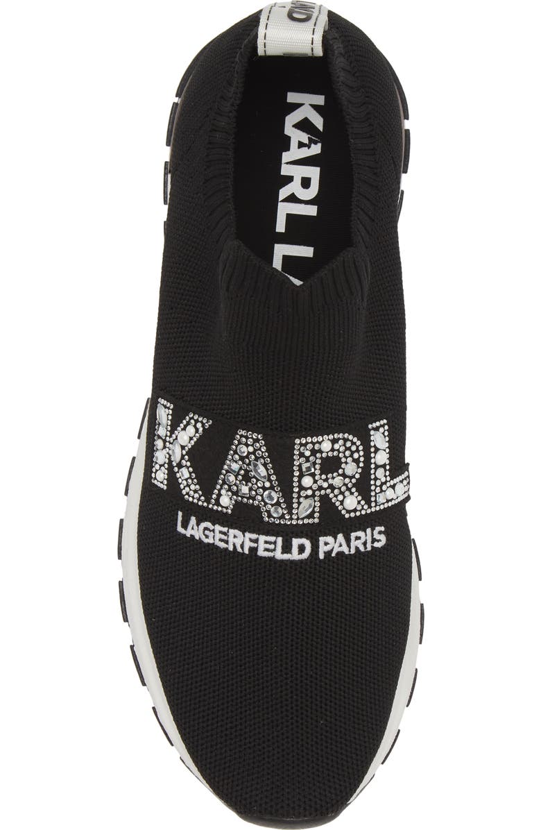 KARL LAGERFELD PARIS Maries Crystal Sneaker, Alternate, color,