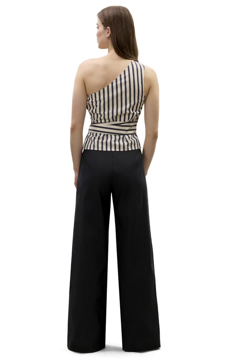 Rebecca Taylor Isla Stripe Poplin Top, Alternate, color, Cream Stripe