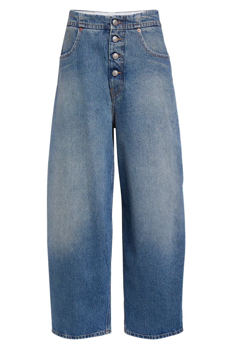 Button Fly Balloon Leg Jeans, Alternate, color, LIGHT BLUE
