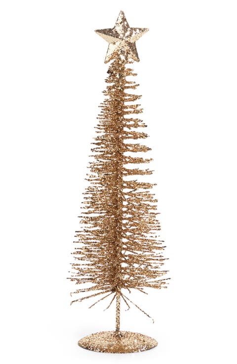Treasure Mountain Set of 6 Ten-Inch Gold Tree Decorations