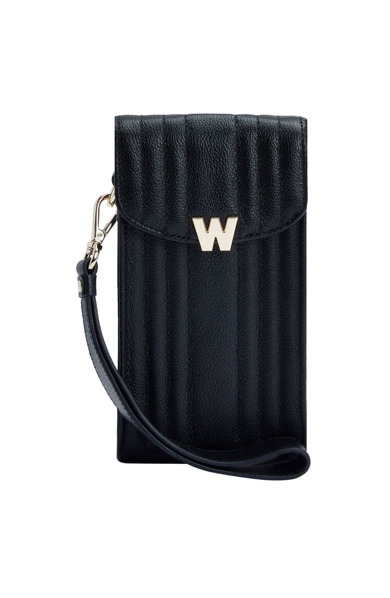 WOLF Mimi Phone Case with Wristlet & Lanyard, Alternate, color, Black