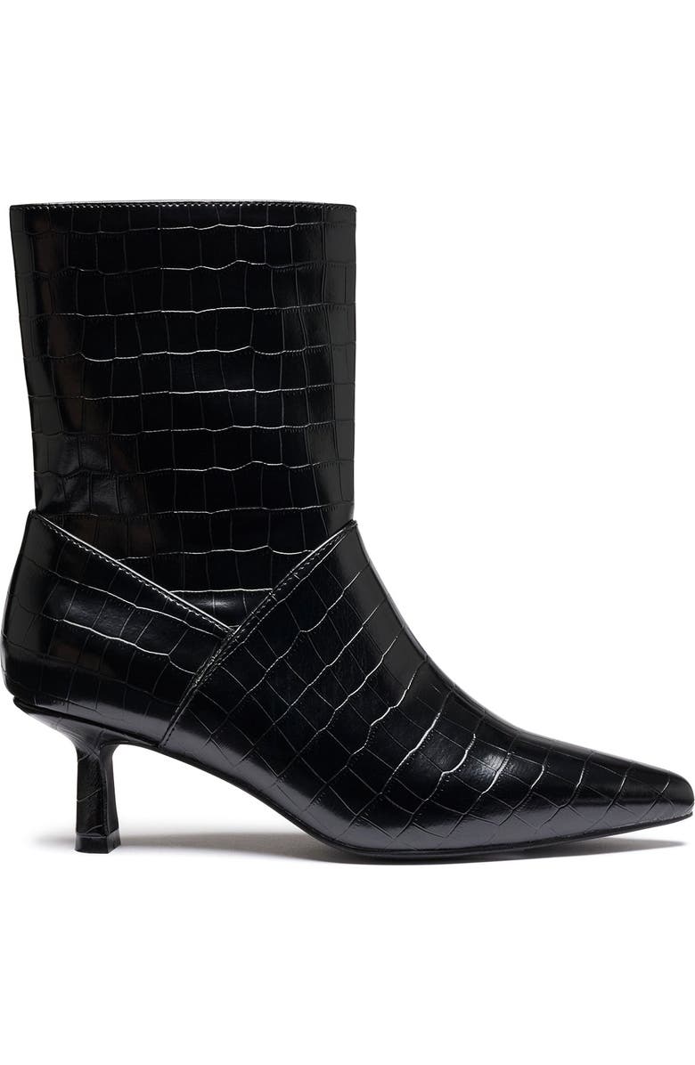 Therapy Australia Kacee Pointed Toe Ankle Bootie, Alternate, color, Black Croc