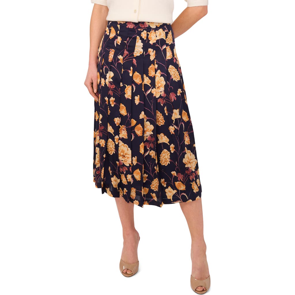 Ted Baker Pleated Midi Skirt In Blue