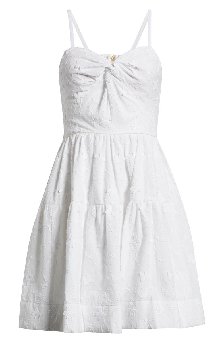 Lilly Pulitzer<sup>®</sup> Bennet Butterfly Appliqué Minidress, Alternate, color, Resort White Monarch