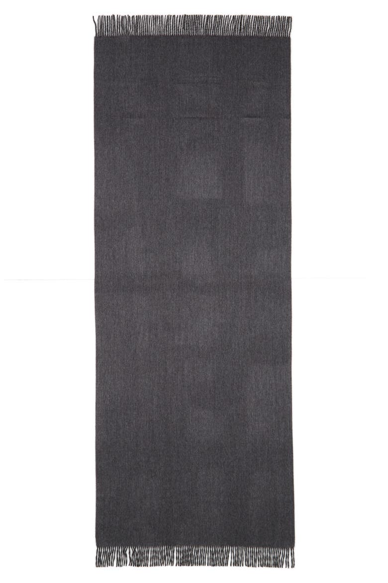Cecina Double Face Scarf, Alternate, color, LIGHT GREY/ BLACK