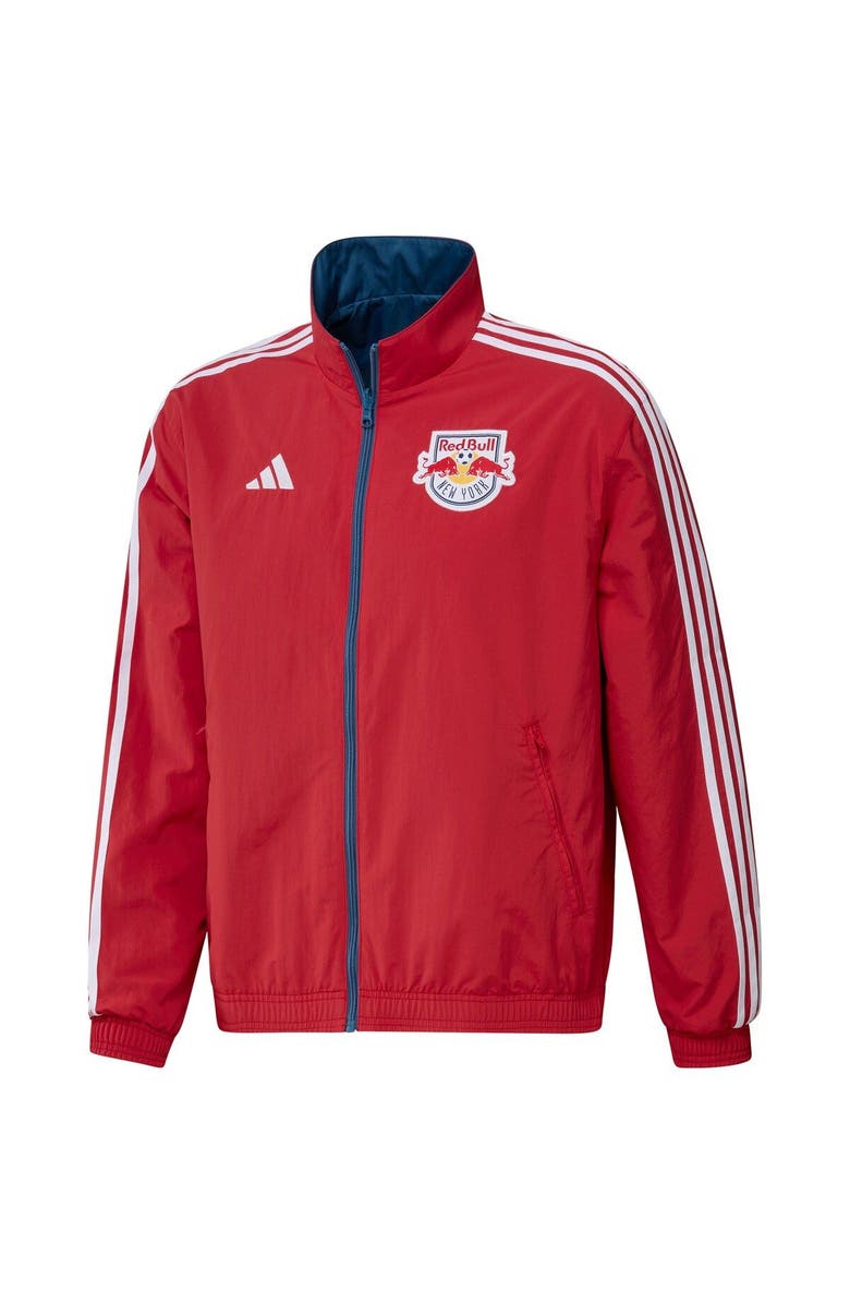 adidas Men's adidas Red/Gray New York Red Bulls 2023 On-Field Anthem Full-Zip Reversible Team Jacket, Alternate, color, 