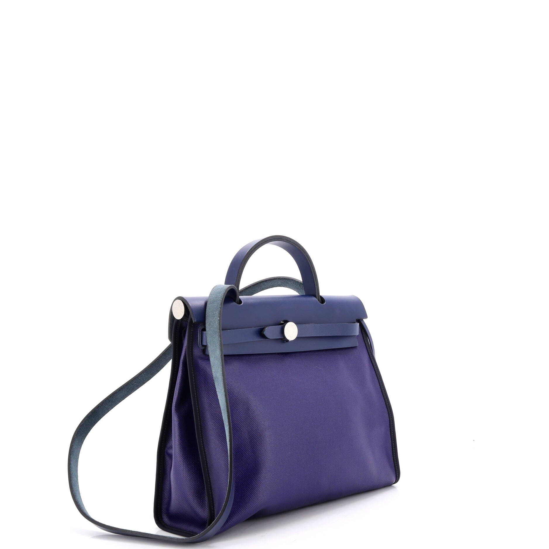 Herbag Zip Berline Vache Canvas and Leather 31, Alternate, color, Blue