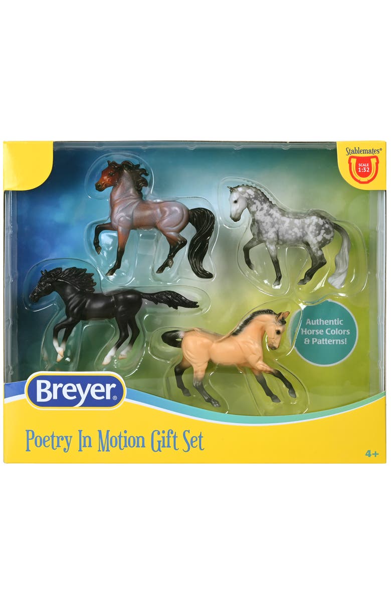 Breyer Horses Stablemates Series Poetry In Motion 4 Horse Set, Main, color, Multicolored