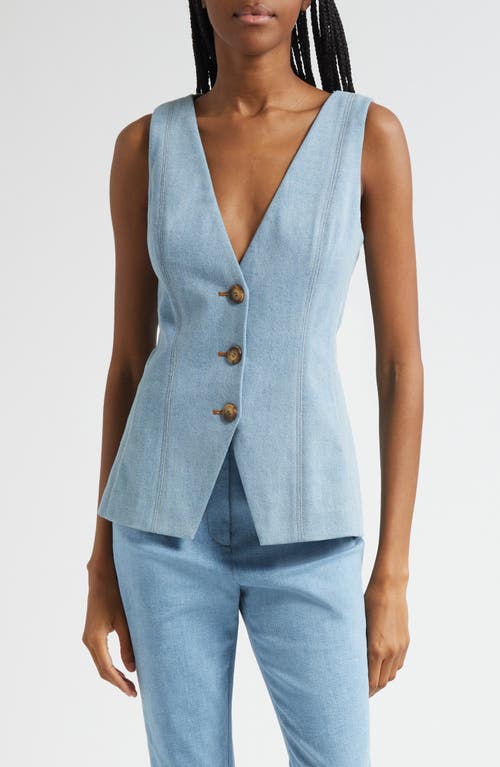 Veronica Beard Avalina Denim Vest In Blue