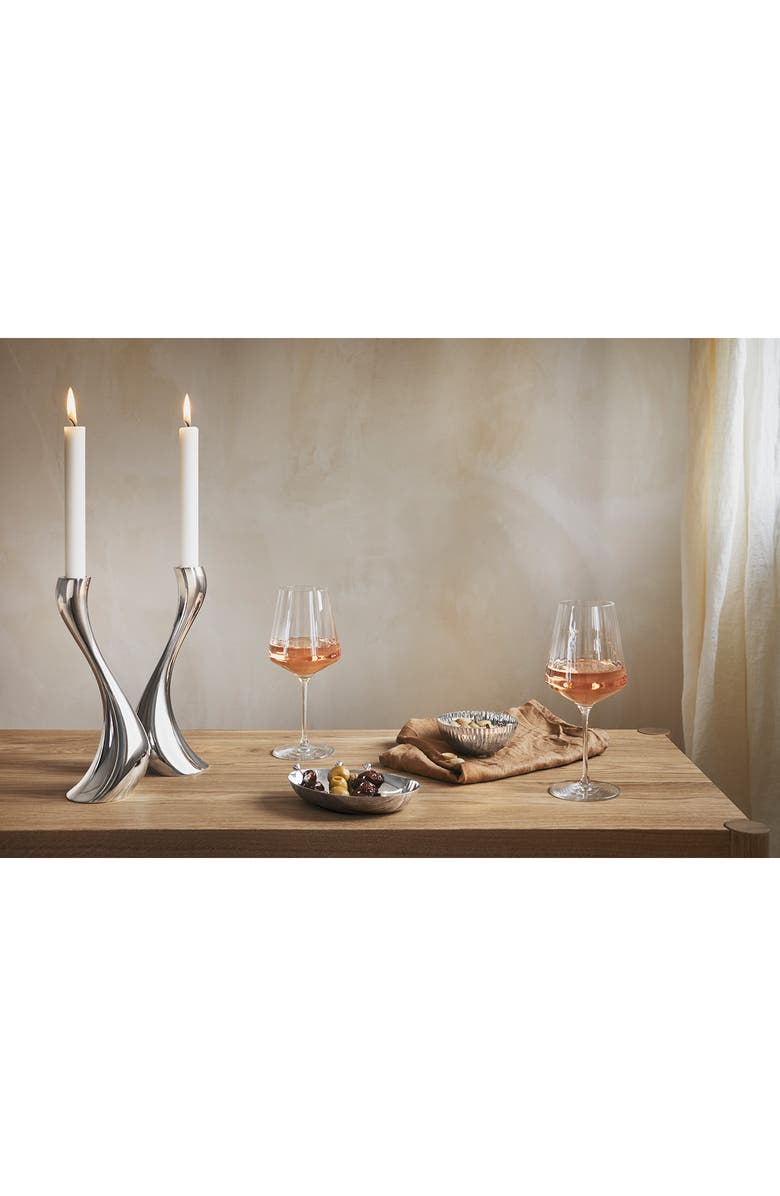 Georg Jensen Set of 6 Bern Crystal White Wine Glasses, Alternate, color, Clear