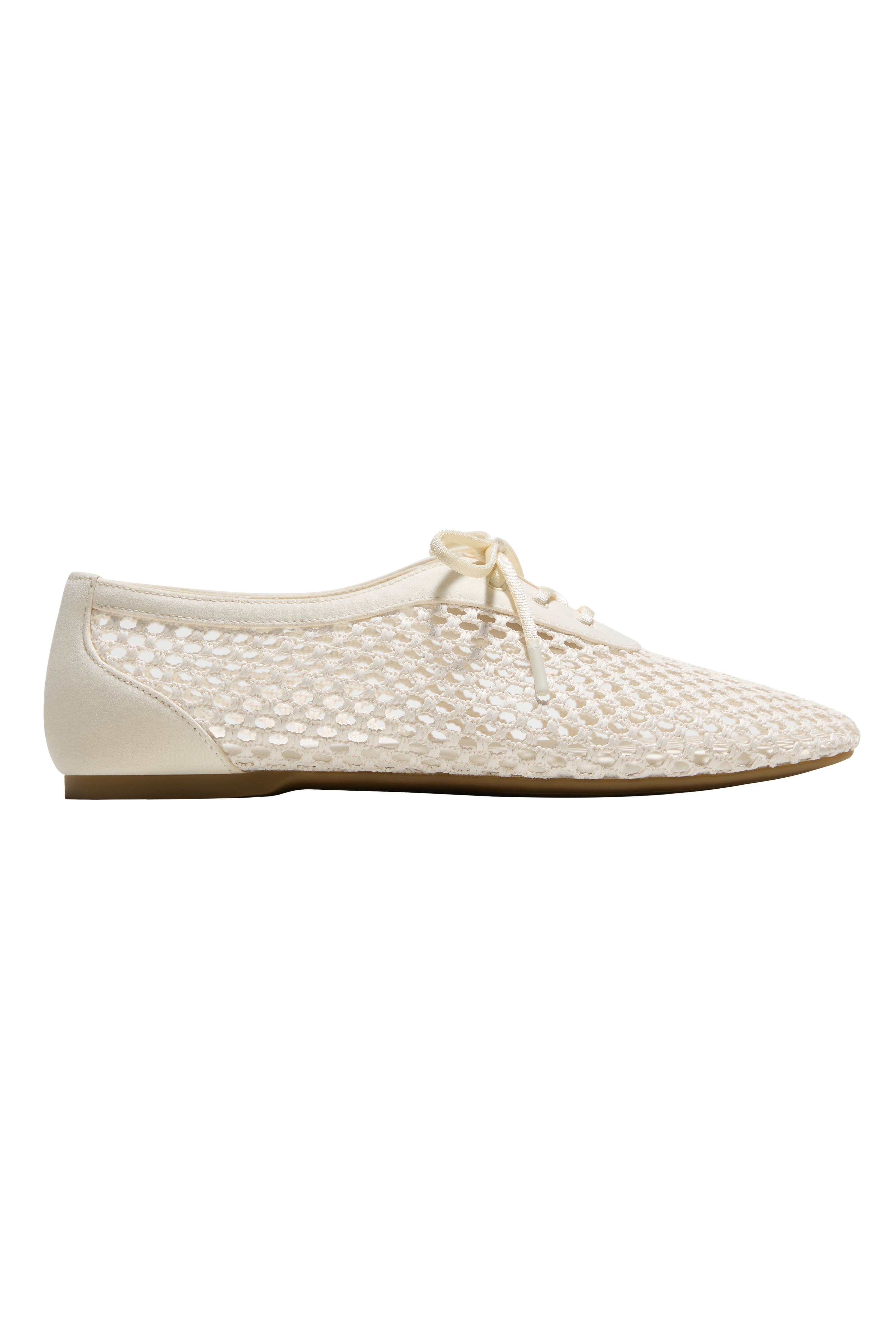 Carey Square-Toe Mesh Flats, Alternate, color, CREAM