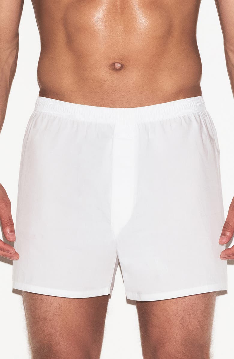 SKIMS Assorted 3-Pack Cotton Poplin Boxers, Alternate, color, Linen Multi