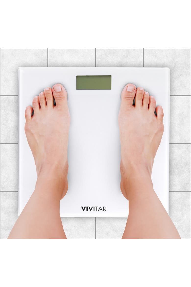 Digital Bathroom Scale With Jumbo LCD Display in White, Alternate, color, White
