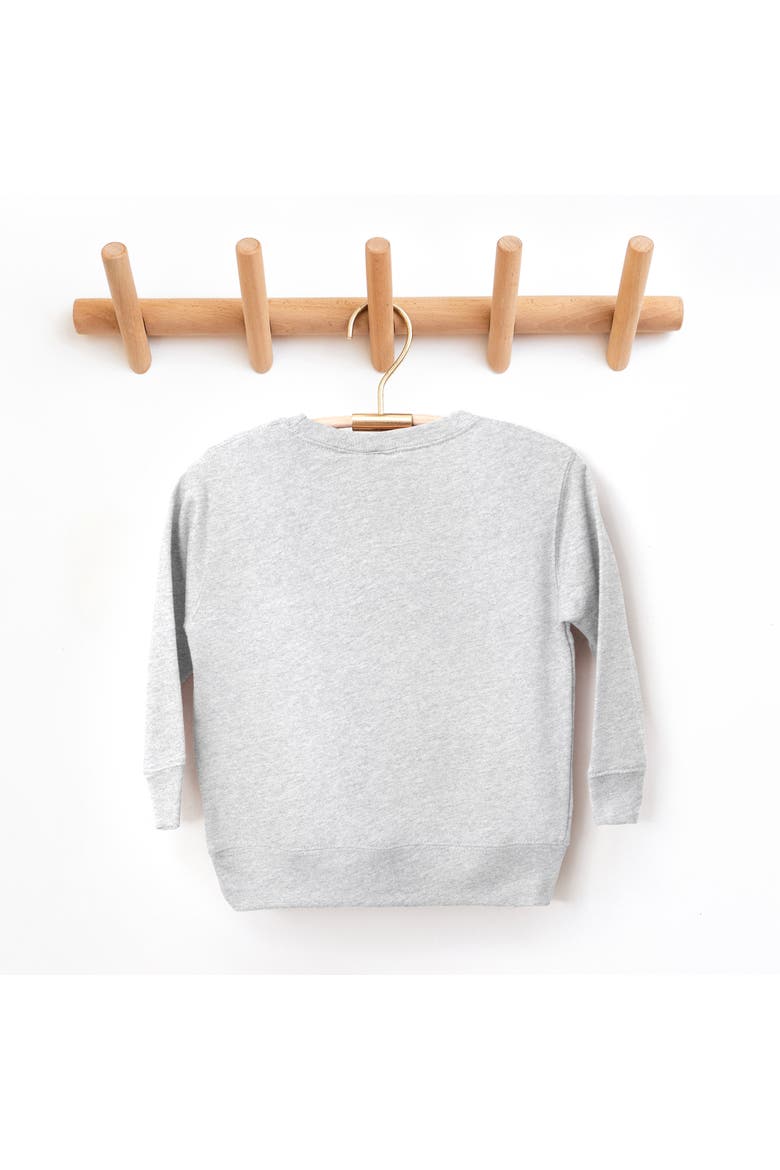 Trick or Treat Spiderweb Glitter Toddler Graphic Sweatshirt, Alternate, color, Heather Grey