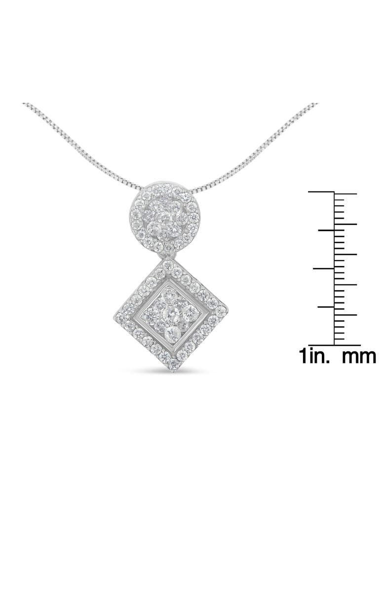 Haus of Brilliance 14K White Gold 1 cttw Diamond Pendant Necklace, Alternate, color, White