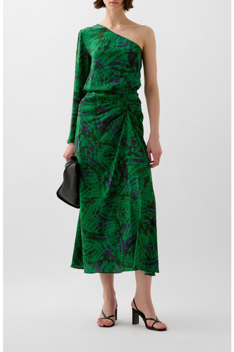 Fire Print Skirt, Alternate, color, Green