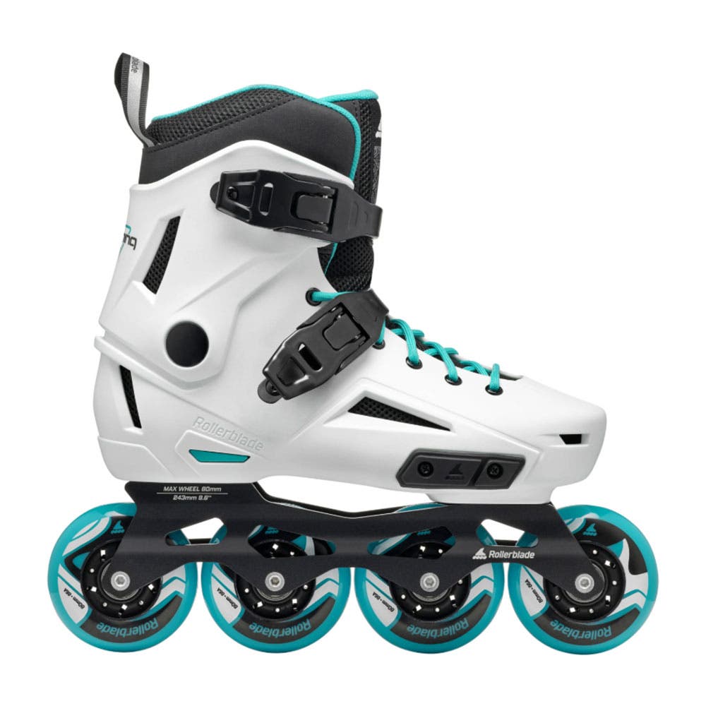 Rollerblade Lightning Womens Inline Skates, Alternate, color, White/Aqua