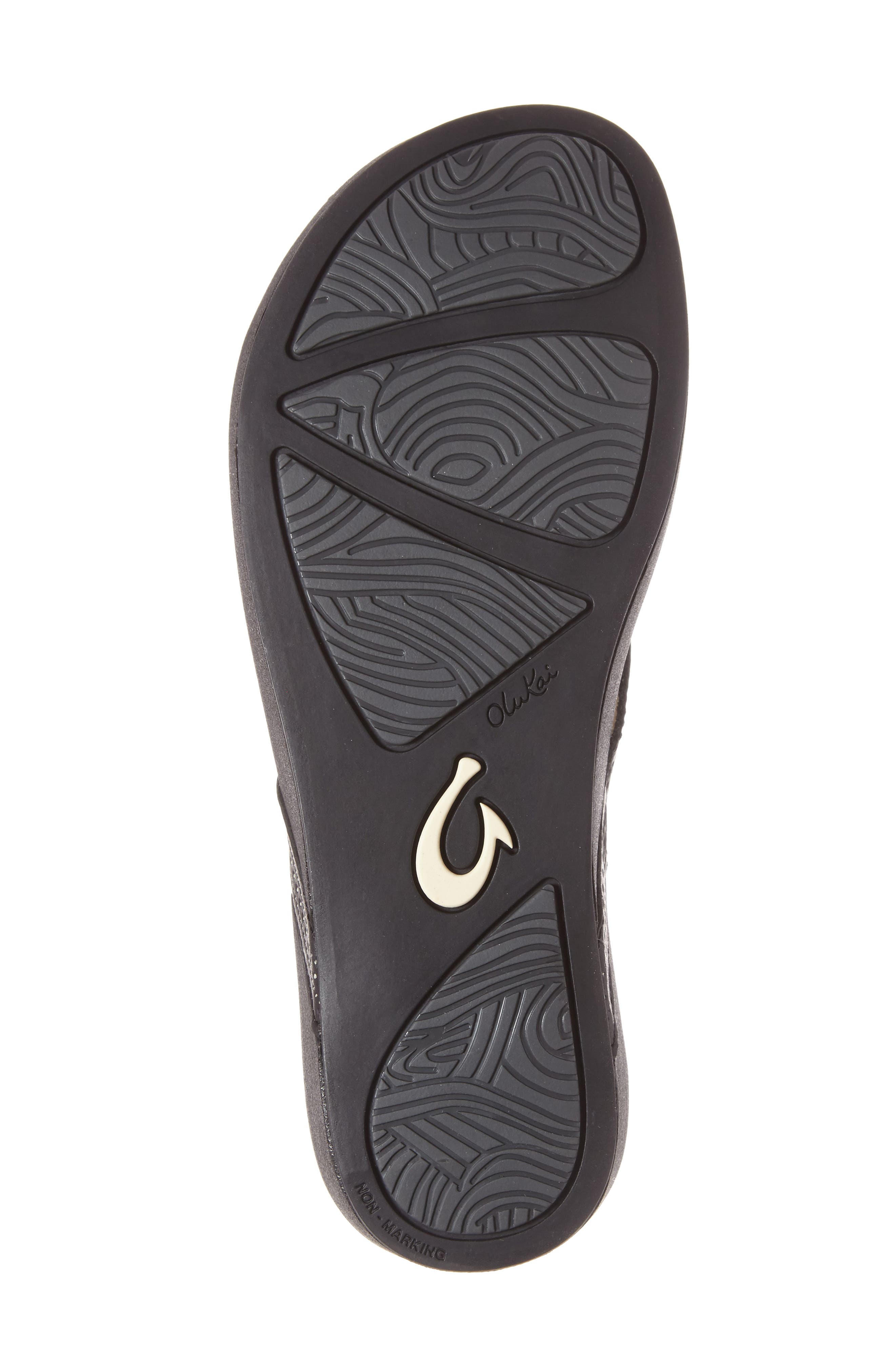 Ola Flip Flop, Alternate, color, BLACK LEATHER