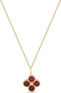 Bony Levy 18K Gold El Mar Gemstone Clover Pendant Necklace (Online Trunk Show)