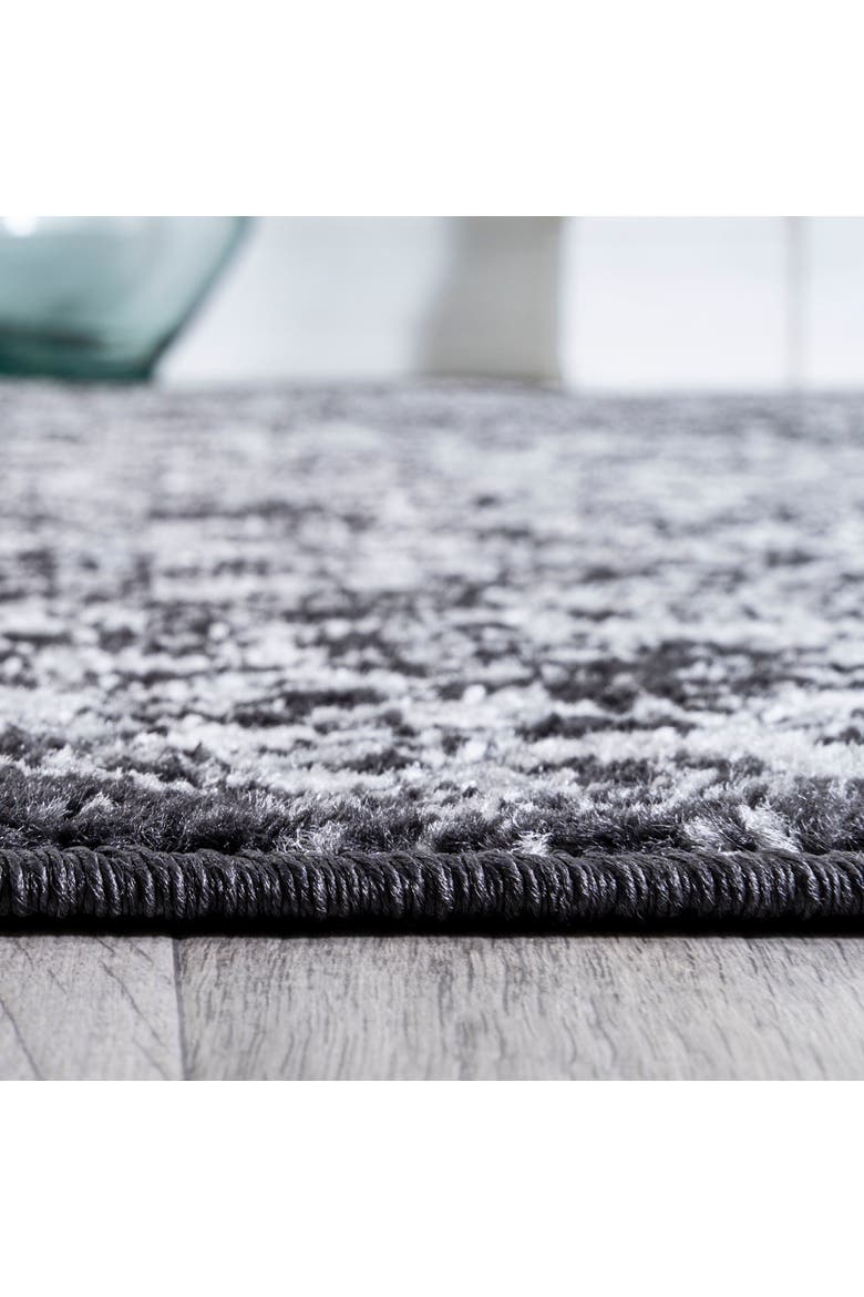 Modern Persian Boho Vintage Trellis Area Rug, Alternate, color, Black/Ivory