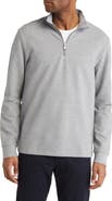 BOSS Sidney Ottoman Knit Quarter Zip Sweatshirt
