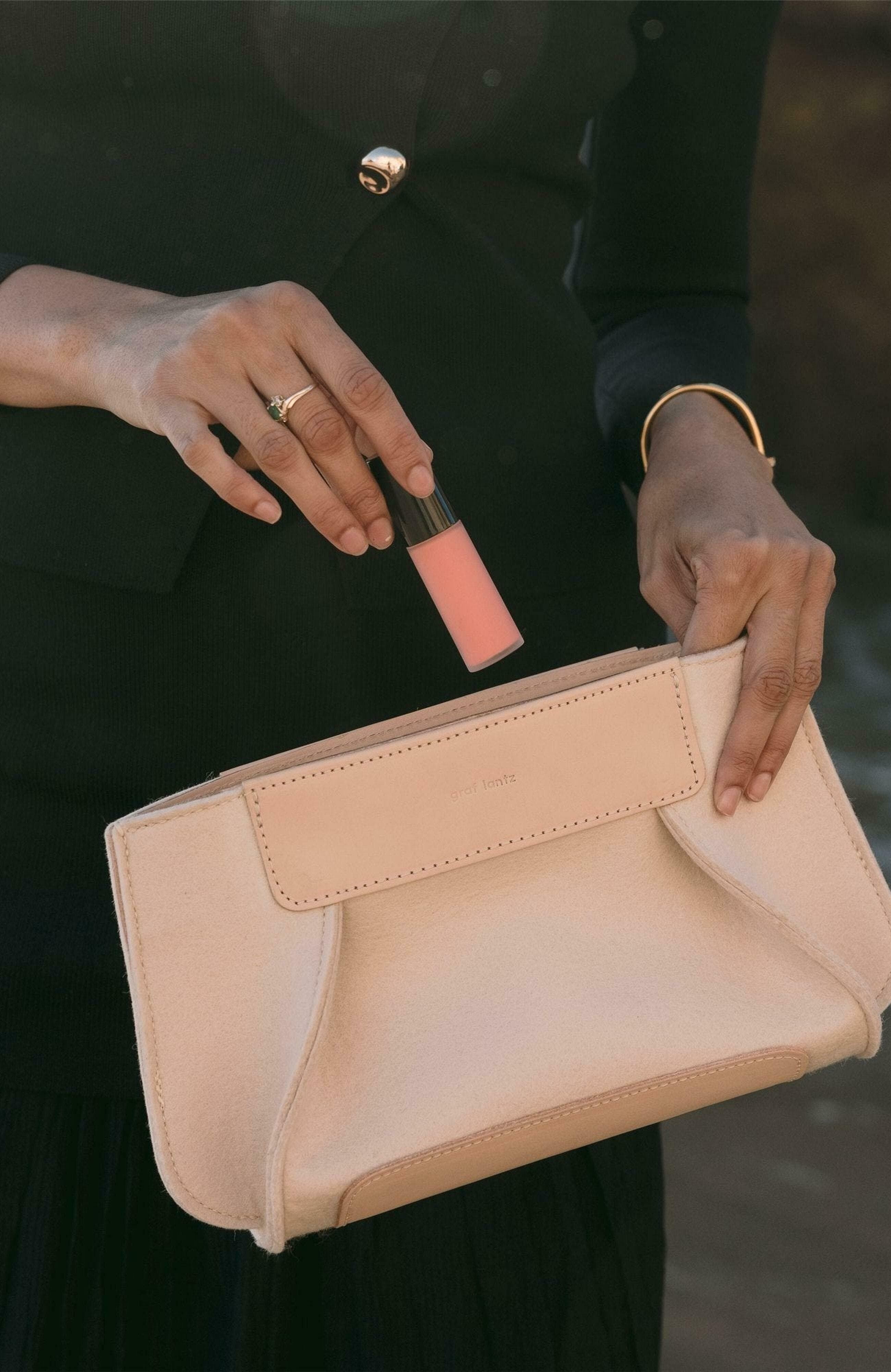 Graf Lantz Frankie Merino Wool Clutch, Alternate, color, Feather