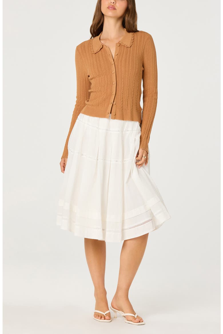 Kristen Rib Cardigan, Alternate, color, NUTMEG