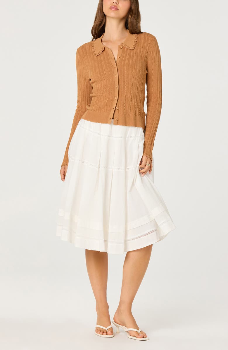 ASTR the Label Kristen Rib Cardigan, Alternate, color, Nutmeg
