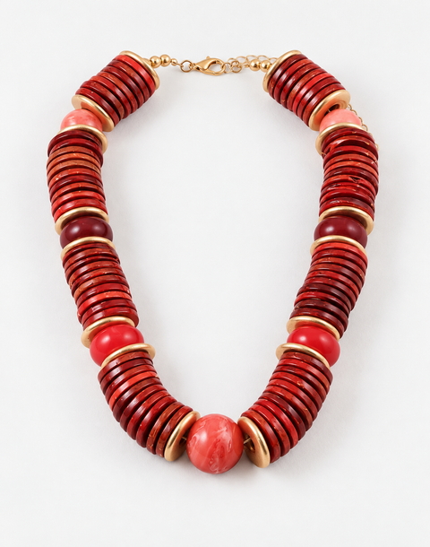 Red Hot Chili Pepper Beaded Necklace