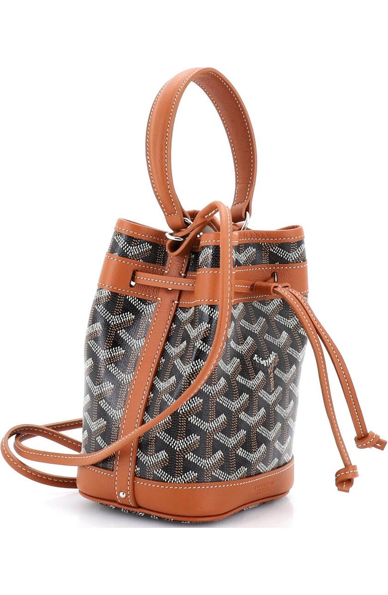 Pre-Owned Goyard Petit Flot Bucket Bag Coated Canvas Mini, Alternate, color, Brown