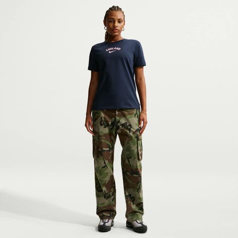 Women's Nike Blue England National Team Wordmark T-Shirt