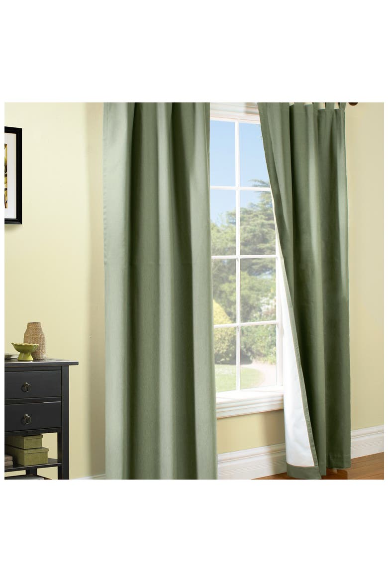 Indoor Cotton Panel Curtain, Alternate, color, SAGE