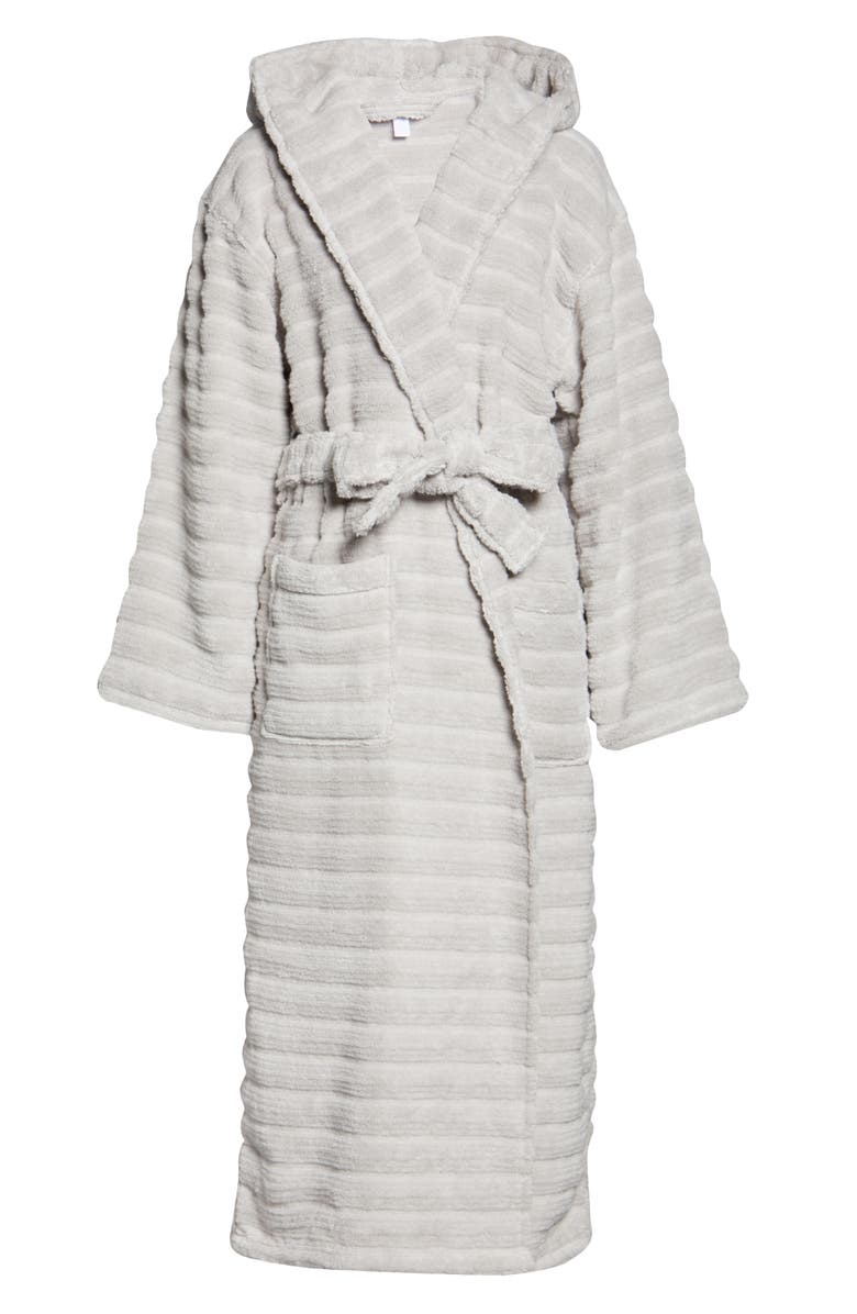 The White Company Hooded Ribbed Hydrocotton Robe, Alternate, color,