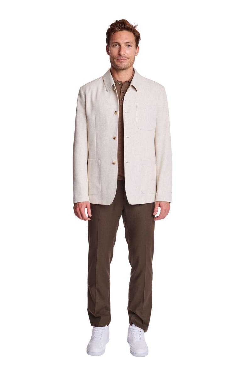 PAISLEY & GRAY New York City Linen Blend Suit Jacket, Alternate, color, Oat Linen Blend