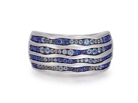 Maverick Surfer Sapphire & Topaz Sterling Silver Band Ring