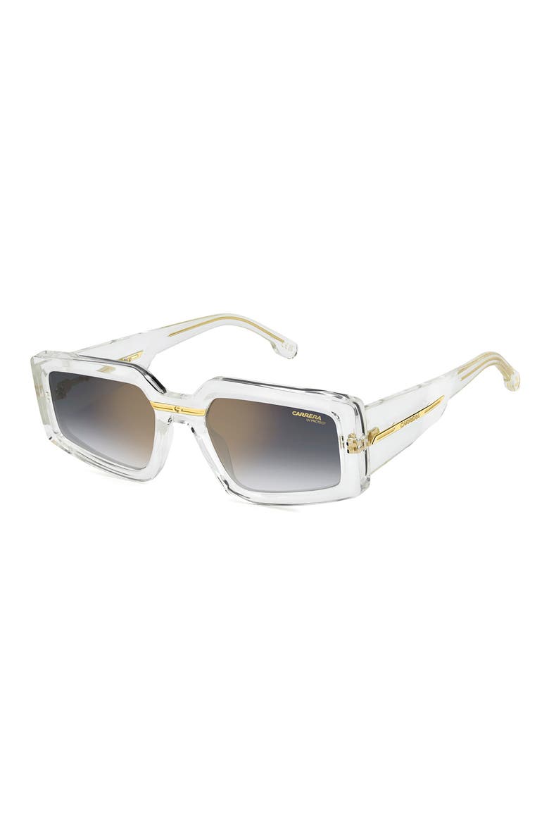 Victory 55mm Square Geometric Sunglasses, Alternate, color, CRYSTAL GOLD/ GREY SF GD SP