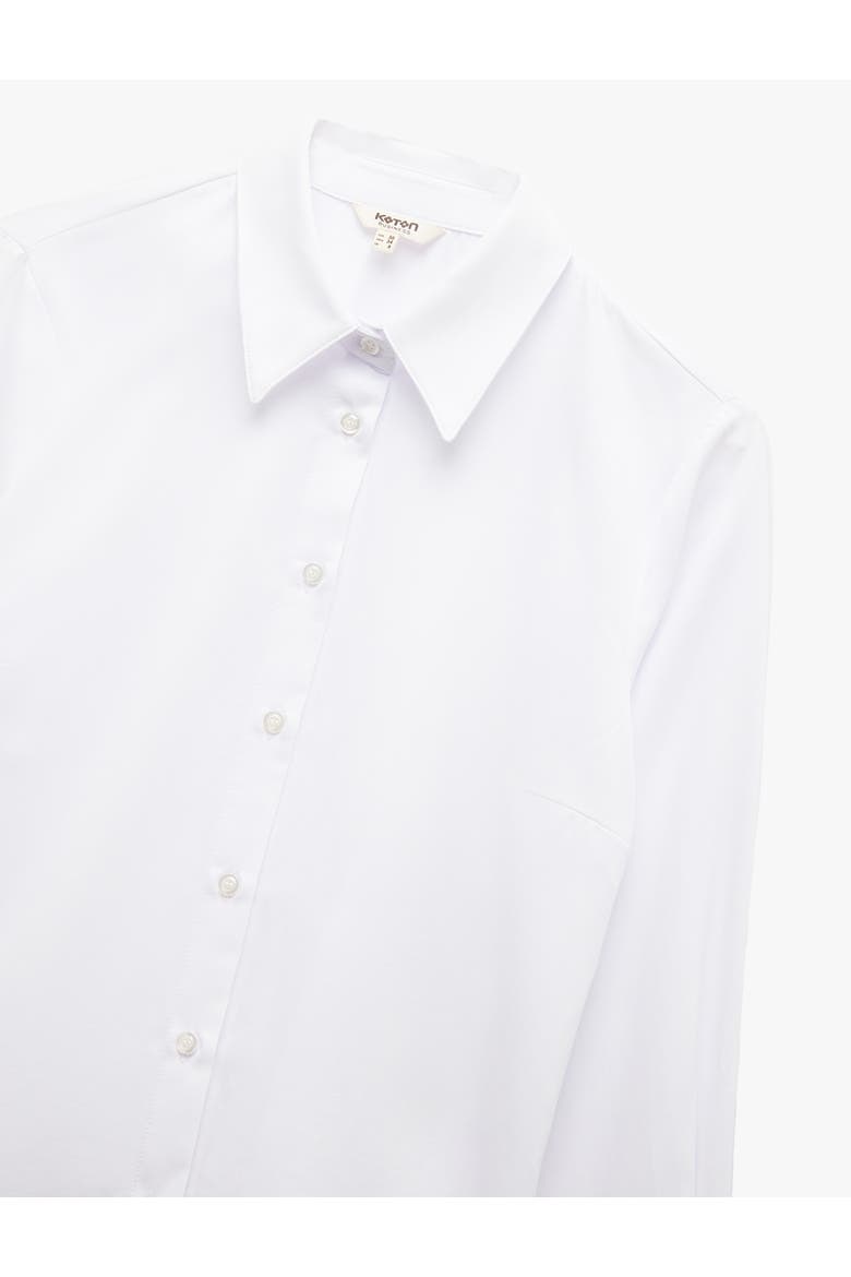Long Sleeve Point Collar Poplin Shirt, Alternate, color, WHITE