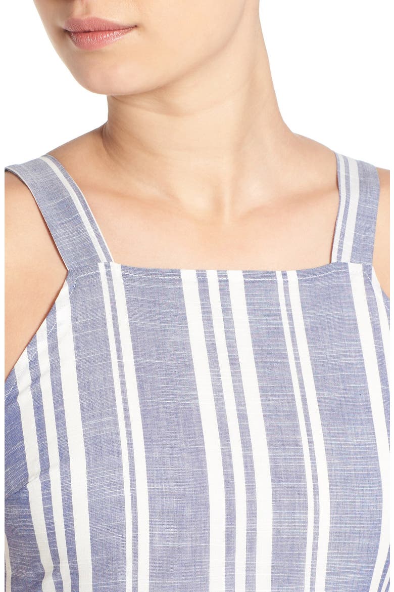 Stripe Fit & Flare Dress, Alternate, color, BLUE/ IVORY STRIPE