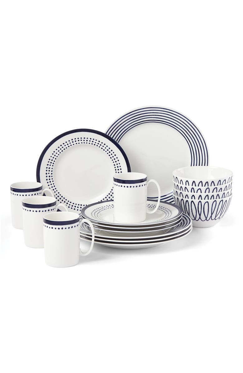 Kate Spade New York street east 16-piece dinnerware set, Main, color, 