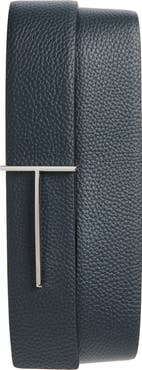 TOM FORD Reversible Slim T Soft Grain Leather Belt