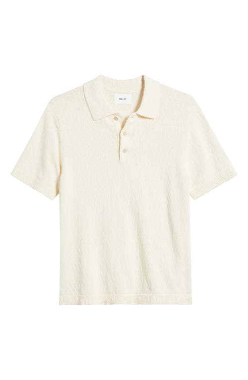 Nn07 Randy Jacquard Cotton Polo In Sand