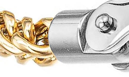 Eye Candy Los Angeles Bike Cable Two-tone Bracelet In Gold