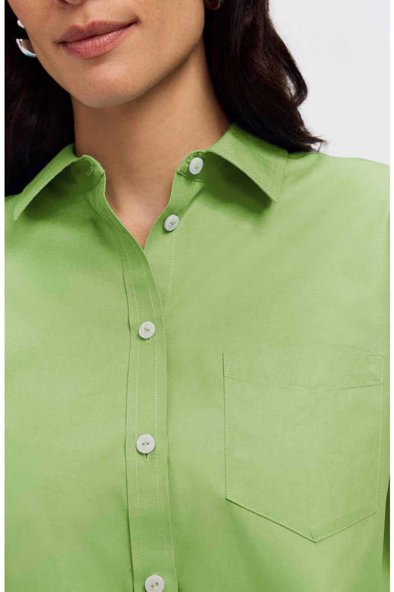 Non-Iron Boyfriend Button-Up Shirt, Alternate, color, MOJITO GREEN