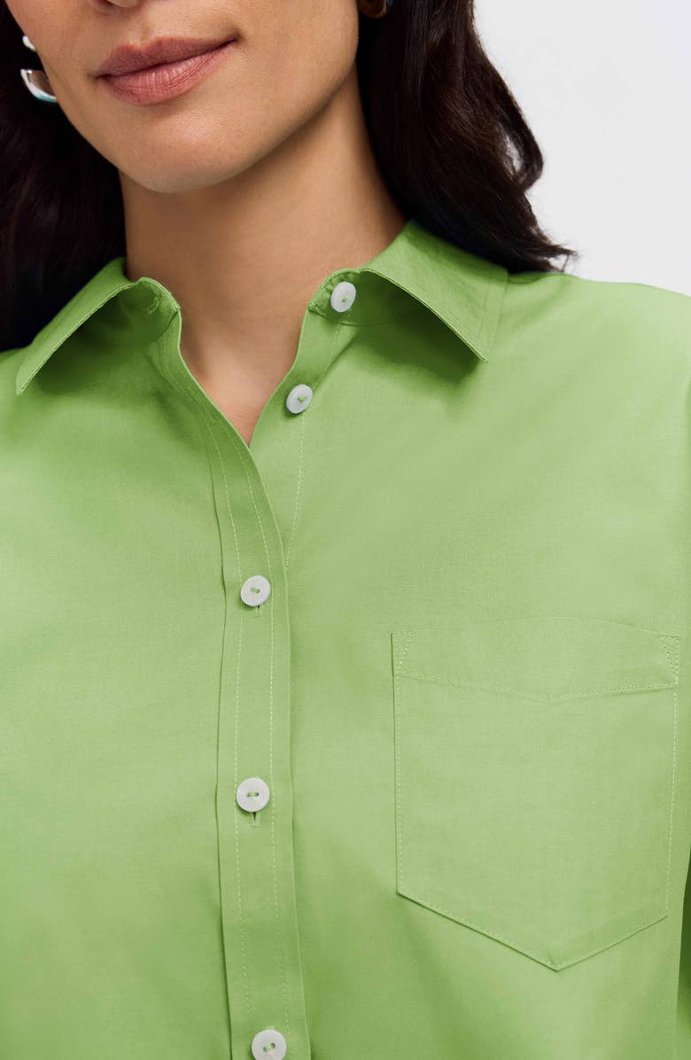 Foxcroft Non-Iron Boyfriend Button-Up Shirt, Alternate, color, Mojito Green