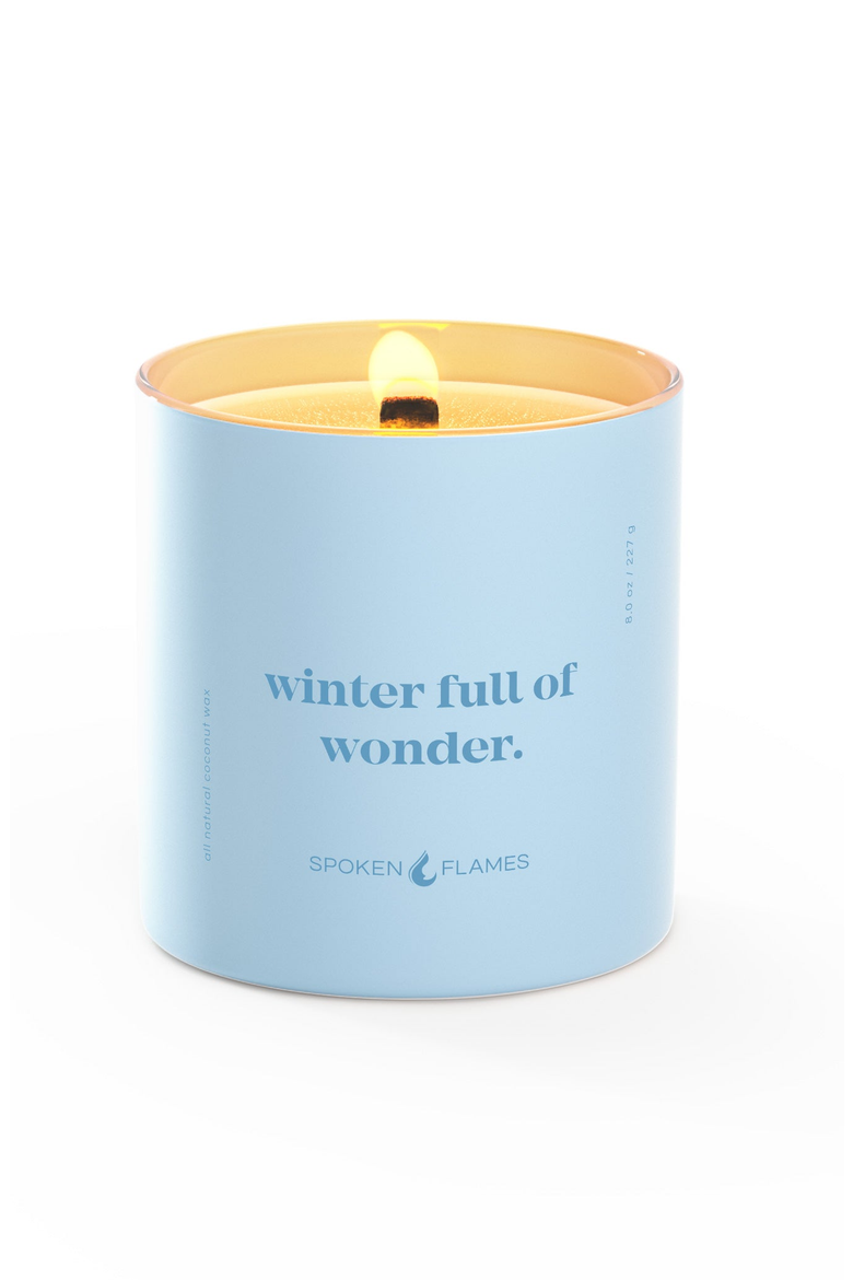 Winter Full of Wonder Candle, Main, color, Light Blue