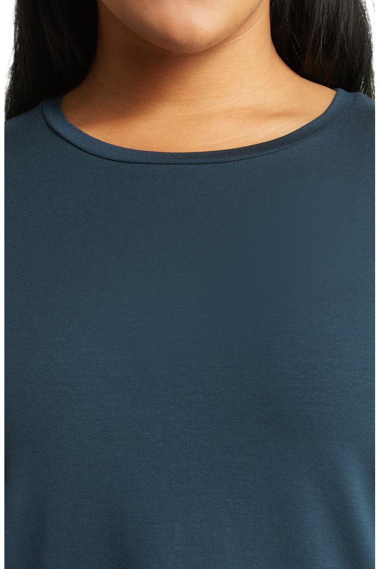 Crewneck Long Sleeve Tunic Top, Alternate, color, DEEP ADRIATIC