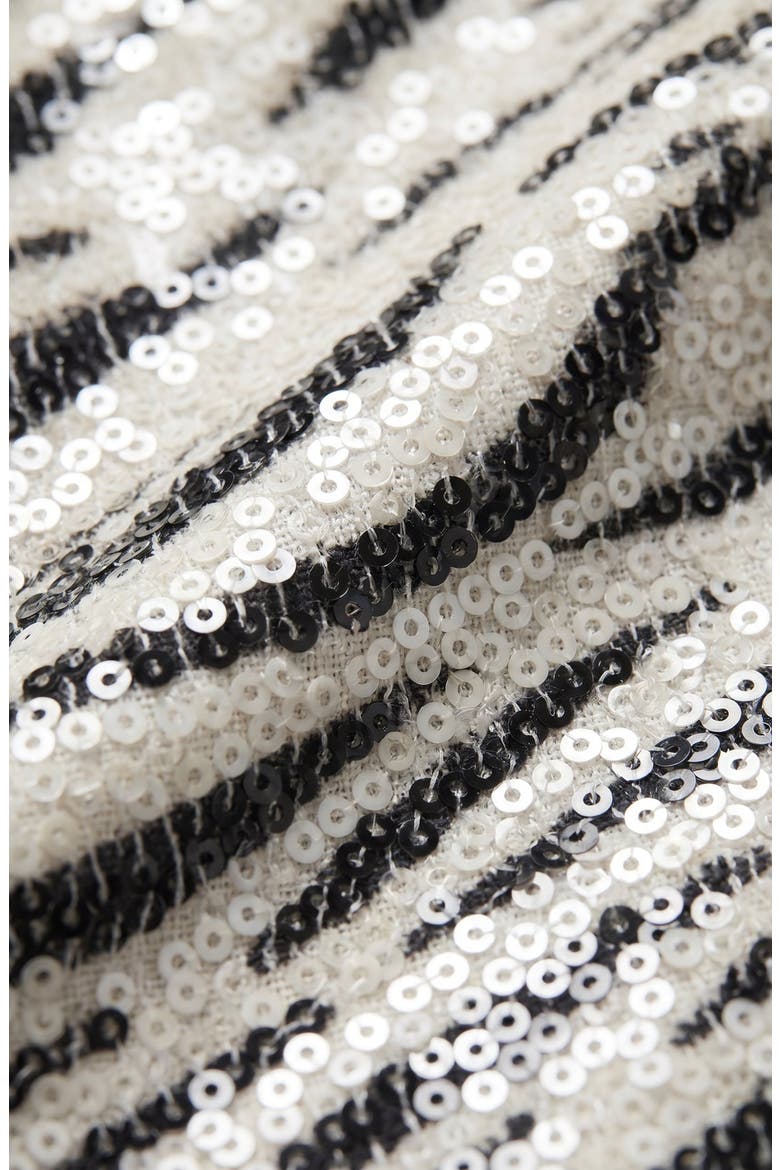 Cropped Leopard Print Sequin Blazer, Alternate, color, White