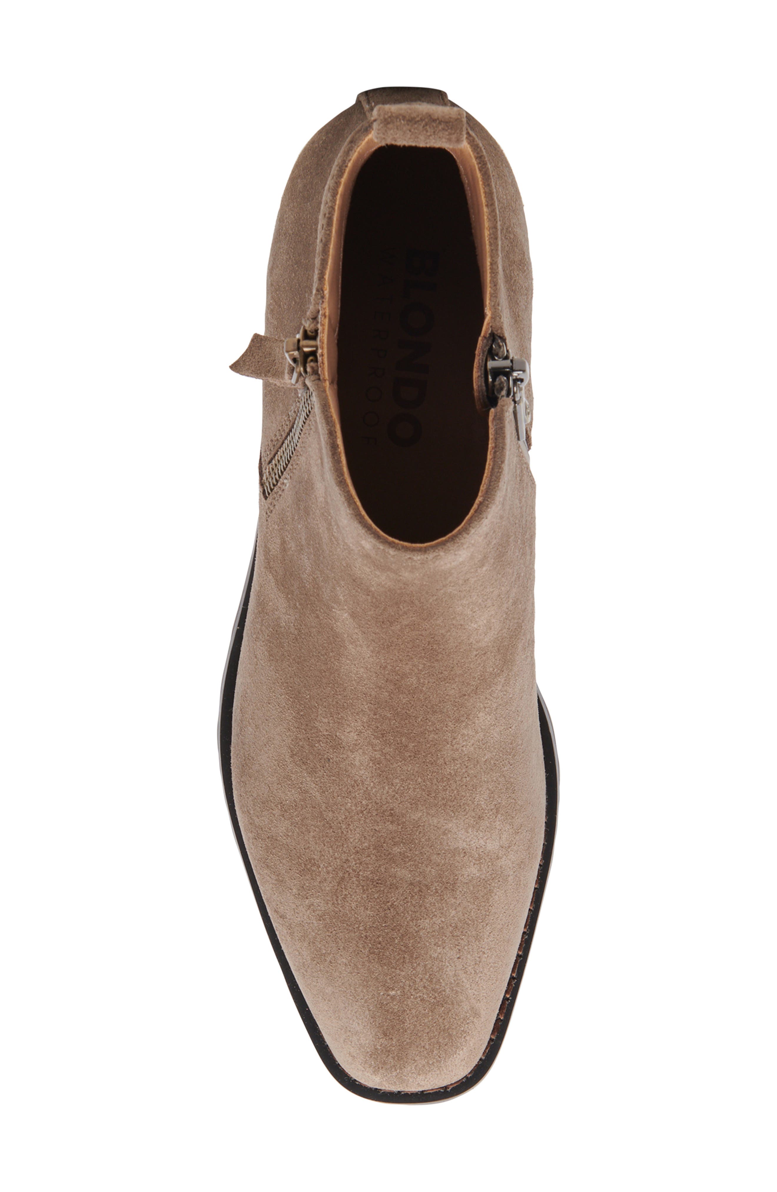 Strax Waterproof Leather Bootie, Alternate, color, TAUPE SUEDE