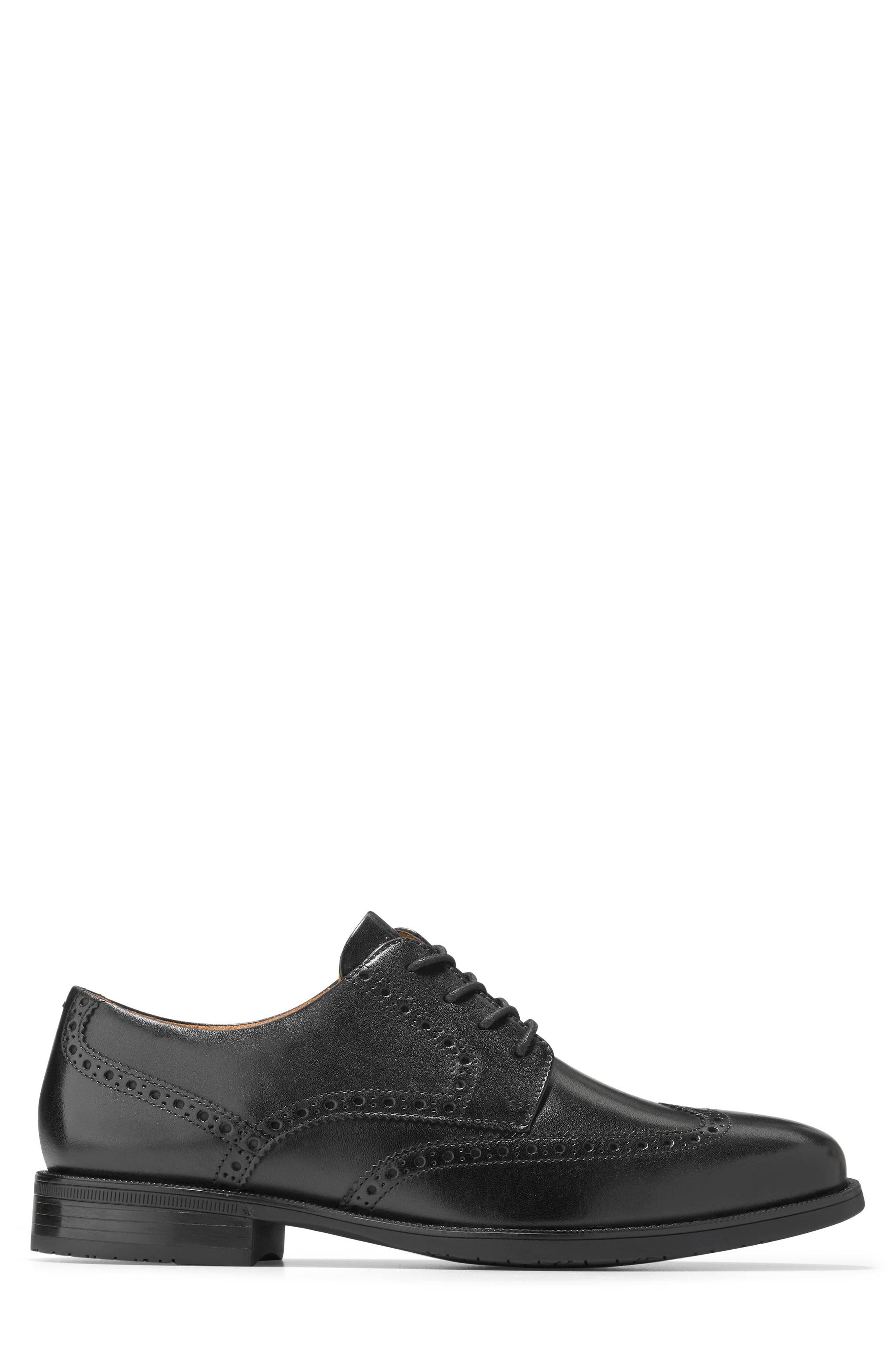 Bedford Wingtip Oxford, Alternate, color, BLACK