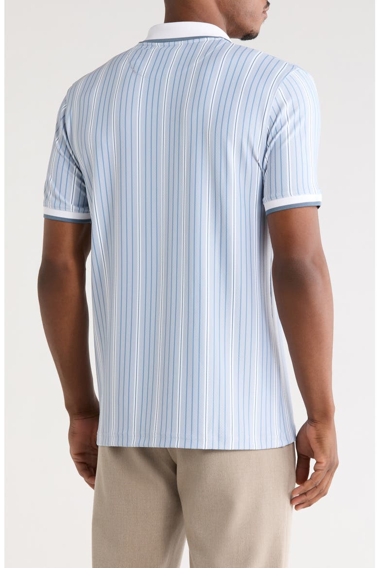 Striped Polo, Alternate, color, BLUE